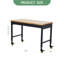 Table roulante réglable de 122 x 61 cm (48 x 24 pouces), capacité de charge de 907 kg (2 000 lb), hauteur réglable de 70,6 à 100,3 cm (27,8 à 39,5 pouces), plateau en bois d'hévéa avec prises électriques pour garage-2094142957