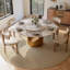 Modern Round Dining Table, Sintered Stone Tabletop With Lazy Susan, Carbon Steel Base Pre-Assembly-118556705-118556709