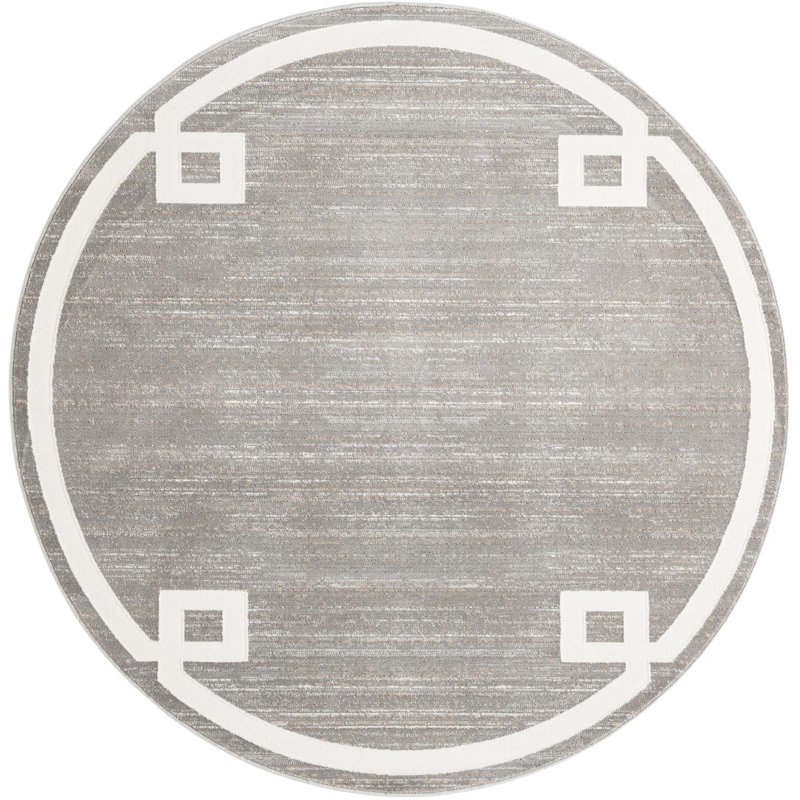 Aimeeleigh Geometric Indoor Rug, Round 5'3"