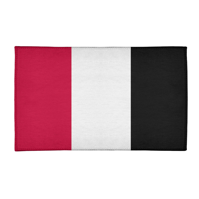 Tapis de zone rouge/noir, Rectangle 5 pi x 7 pi