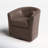 Hanshaw Faux Leather Swivel Barrel Chair-435540951