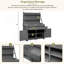 Banc de jardin, poste de travail avec tablette de rangement, tiroir et armoire-373661209
