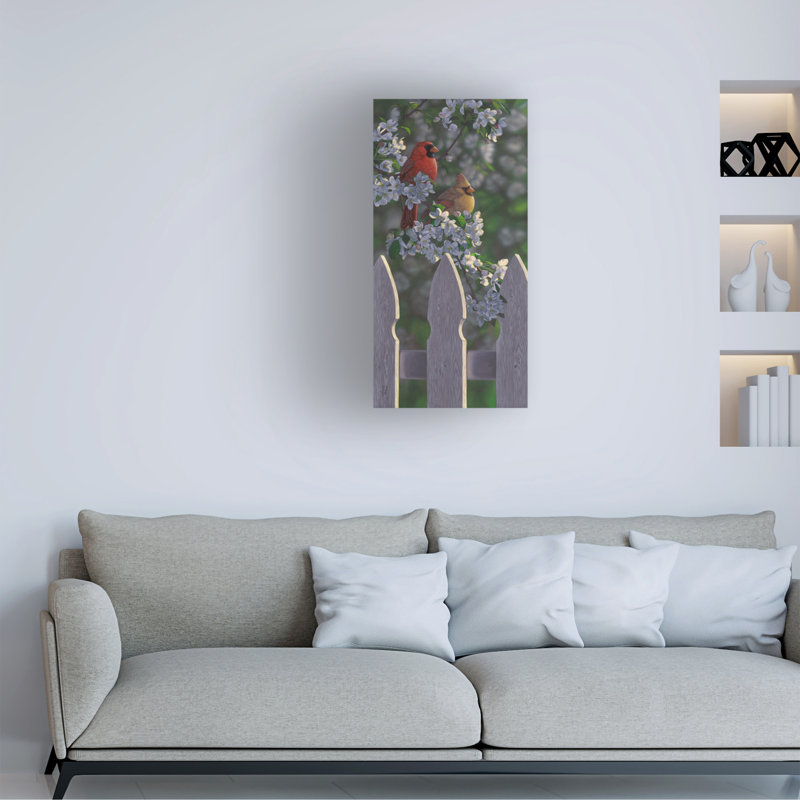 Art sur toile par Jeff Hoff Cardinals, H 10 po x l 19 po
