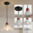 1- Single Pendant Light With Clear Glass