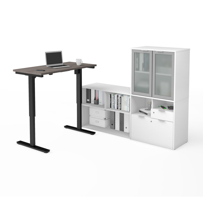 Convertisseur de bureau Azpurua, Gris écorce et blanc