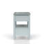 Table de chevet ouverte Ocean Finish avec 2 espaces de rangement - feutre et 2 matériaux de bois massif