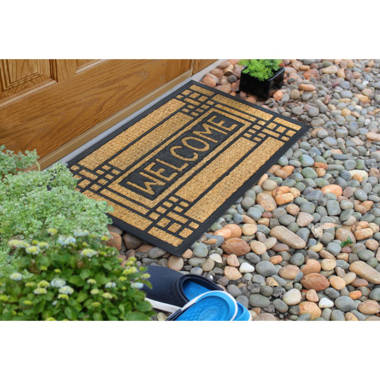 Slover PVC Back Printed 30.5 in. x 18.5 in. Non-Slip Outdoor Door Mat