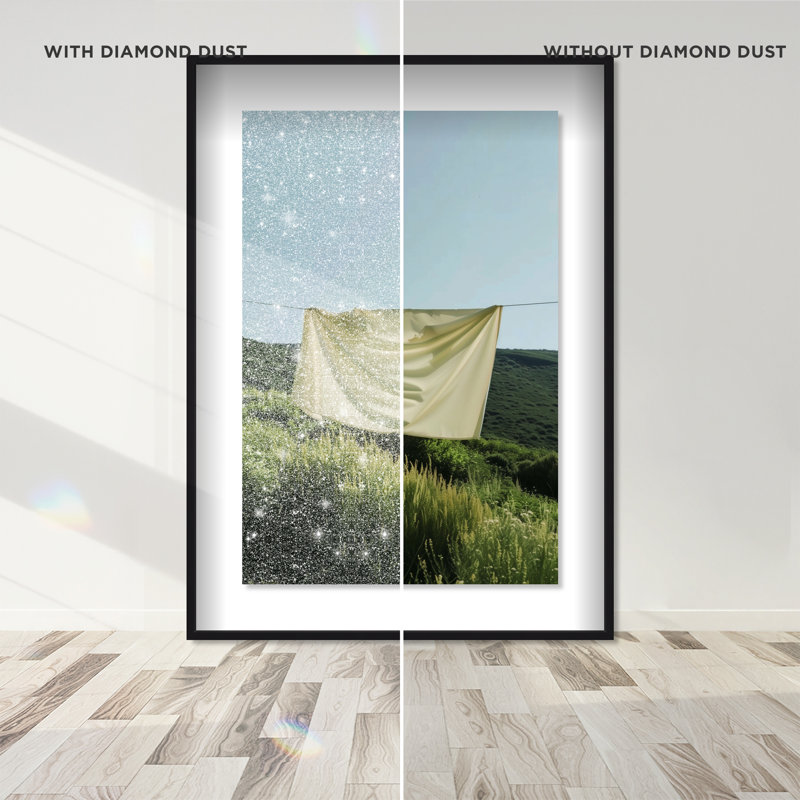 Floating Cotton I Shadowbox Bath & Laundry Print by Oliver Gal, Black Frame, 10 x 15, 25.5"H x 17.5"W, Black Shadowbox