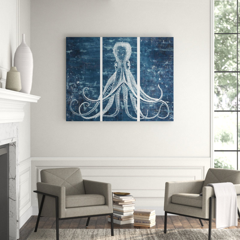 Underwater Creature Print by Zoey Riley, Knife Gel, 47" H x 60" W x 1.5" D