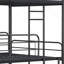 Lit superposé triple Furniture, simple / simple / simple, noir