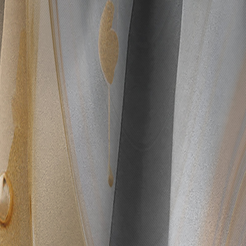 Gold And Black Mystic Mulanje IV - Shapes Curtain - Blackout Abstract Curtain - 1 Panels, 52" W x 108" L