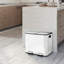 8 gallons Double poubelle à pédale, poubelle en acier inoxydable avec couvercles à fermeture douce et doublures amovibles, blanc-123856508