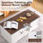 Coffee Table With 4 Sliding Doors, Symmetrical Design, Multifunctional Storage Cabinet