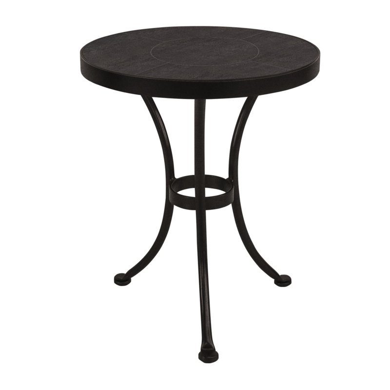 Tables Outdoor Round Side Table, Carbon Black, Urban Shift