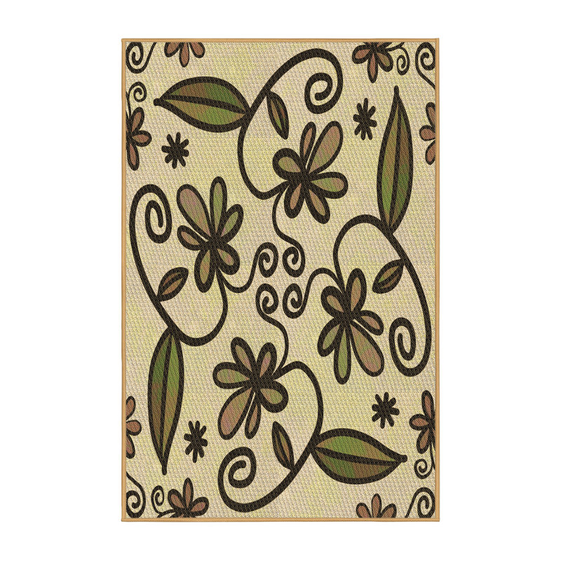 Performance Wool Floral Indoor Rug, Rectangle 2' x 4'