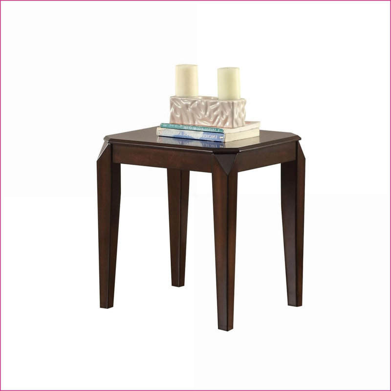 Table basse transitionnelle en noyer avec pieds fuselés - Stable et durable pour le salon / la salle à manger