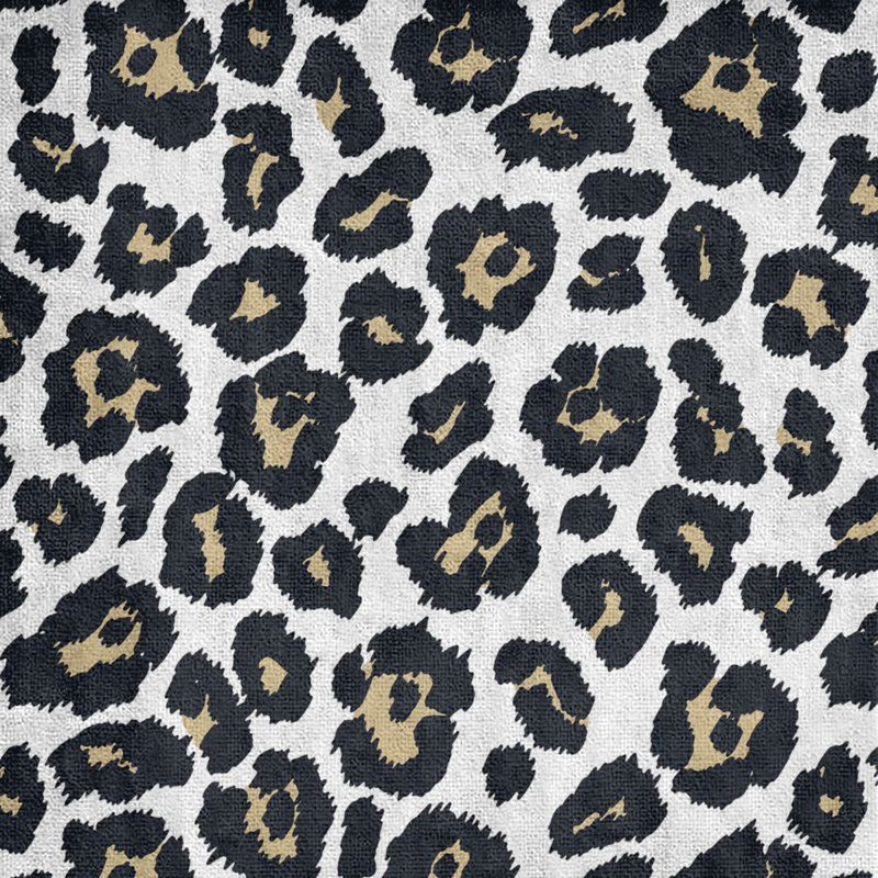 Serviette de plage, Blanc / vieil or / noir, Mélange polyester-coton