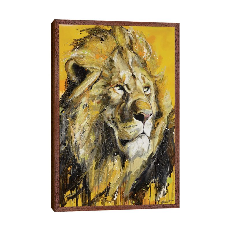 Madiba 1 Piece Wall Art on Canvas, 152.5 cm H x 101.5 cm W, Classic Brown Wood Framed Canvas