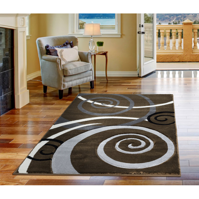 Tapis abstrait brun / gris Adonia