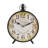 Rustic Analog Metal Tabletop Clock in Brown/Black/Blue