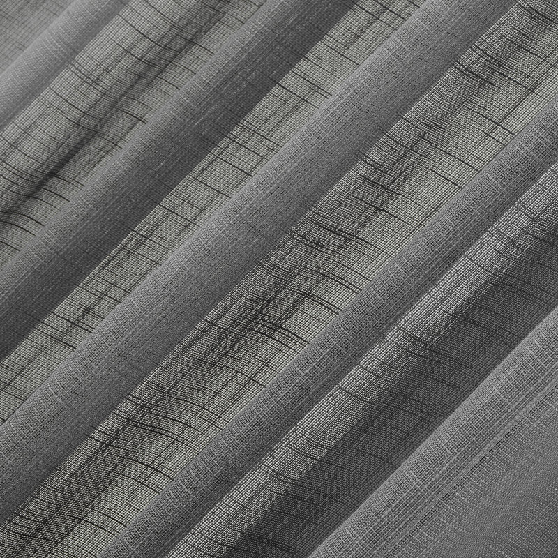 Panneau de rideau semi-diaphane Rylie, Gris, l 50 po x L 63 po