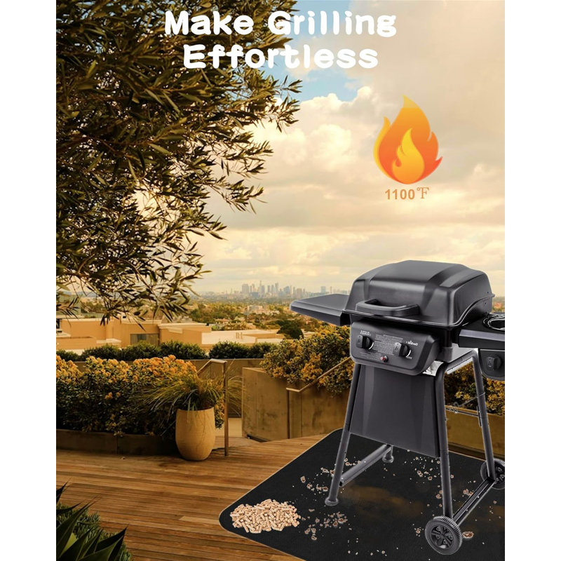 Grand sous-tapis de barbecue de 70 po x 48 po pour la protection de la terrasse du barbecue