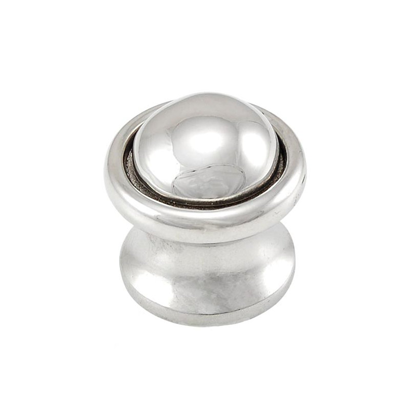 Sanzio Mushroom Knob, Polished Silver