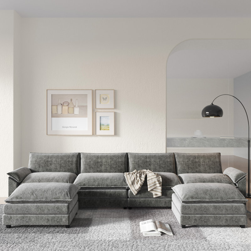 Gabiel Piece Upholstered Sectional Grey