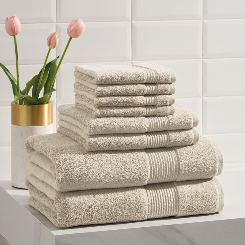 Ted Baker 8 Piece 100% Cotton Towel Set, Brown