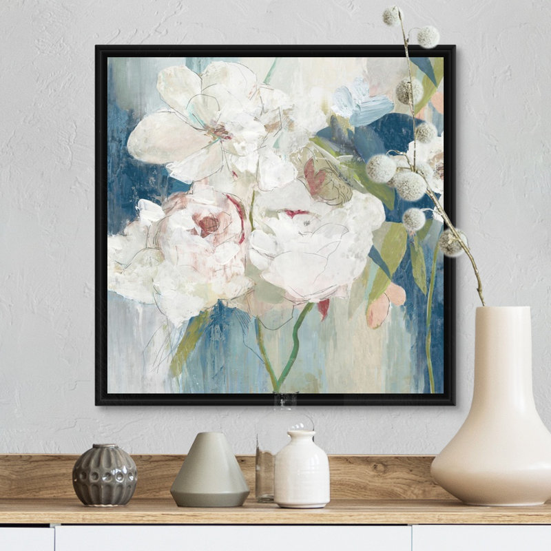 «Gladness» par PI Studio, reproduction d'art sur toile, Cadre flottant noir, H 18 po x l 18 po x P 1,75 po