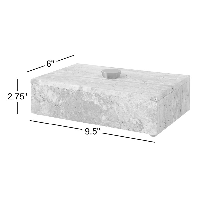 Brayden Studio® Ciske Travertine Stone Box