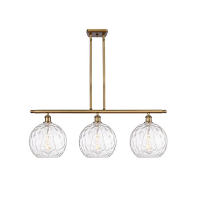 Luminaire suspendu linéaire à 3 lumières pour îlot de cuisine Cindi