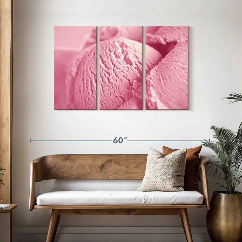 Yarlin Strawberry Ice Cream, 28" H x 45" W