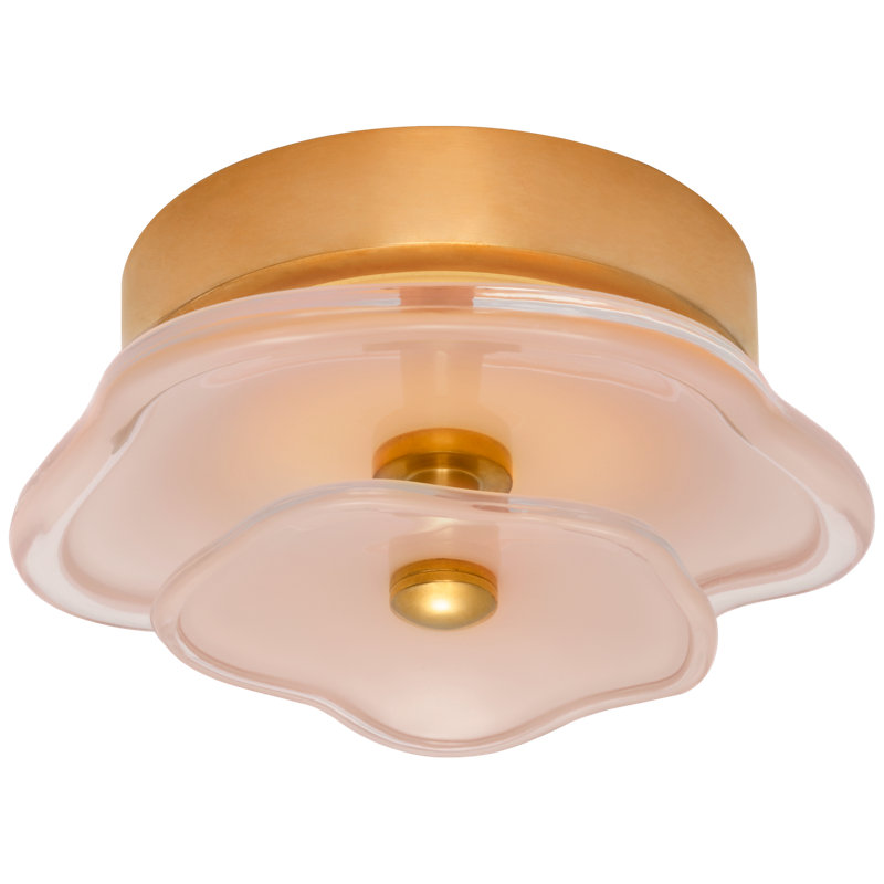 Leighton 1 - Light LED Flush Mount, Blush, Soft Brass