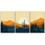 «Southwest Desert Plant Mountain Landscape Nature», impression numérique sur toile 3 pièces-94433892-119461085-94433891