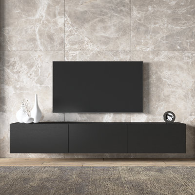 Colima Modern Floating TV Stand Up to 80" TVs Wall-Mounted Media Console with Storage Cabinet