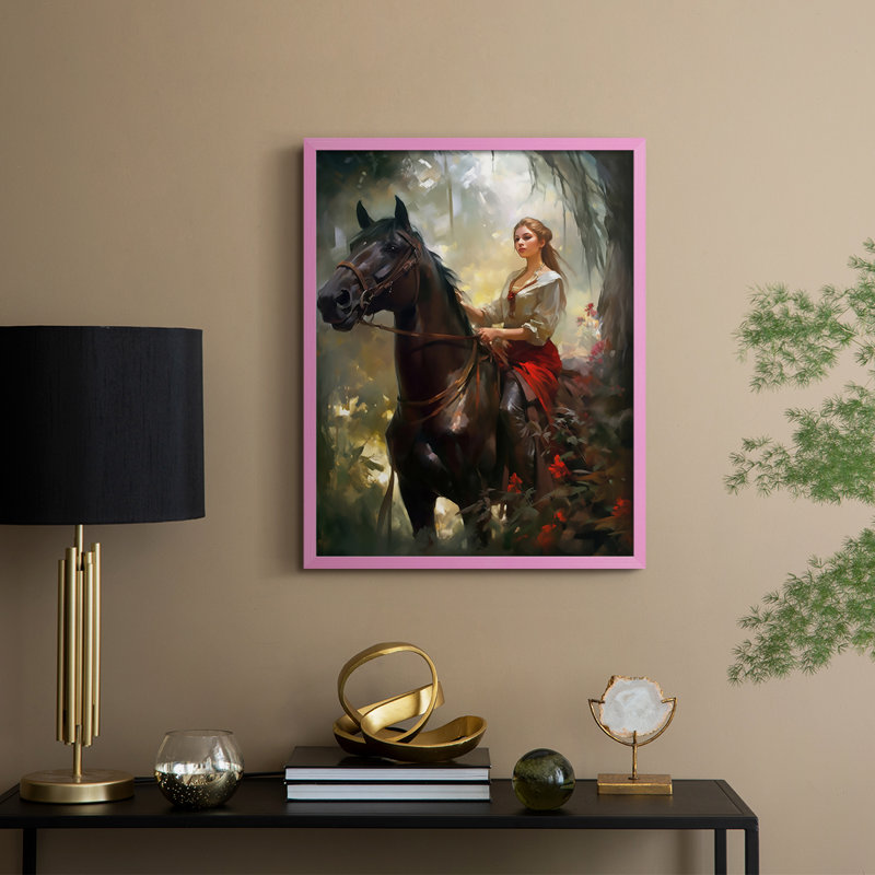 WOMEN Series CDXCI, reproduction encadrée - bois massif, H 21 po x l 17 po, Rose