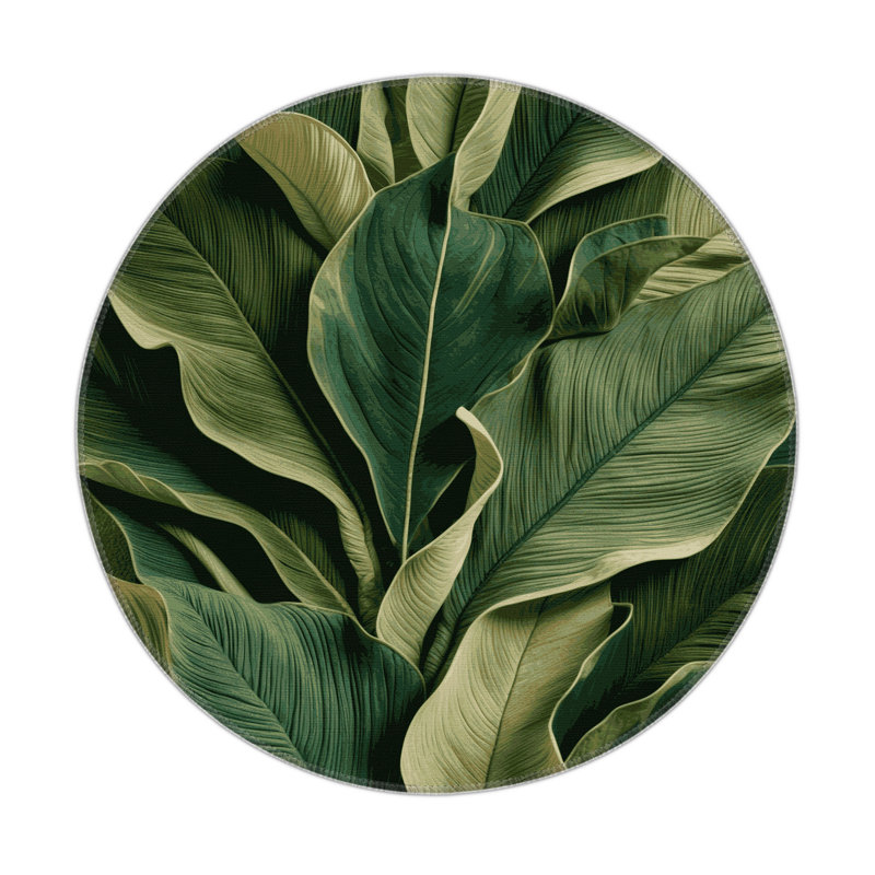 Tapis vert d'intérieur et d'extérieur Botanical, Rectangle 5 pi x 7 pi