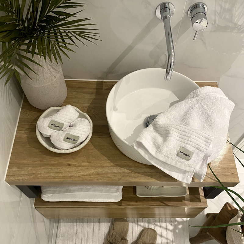 Ultrasoft Sustainable Bamboo Bath Towel Set, White
