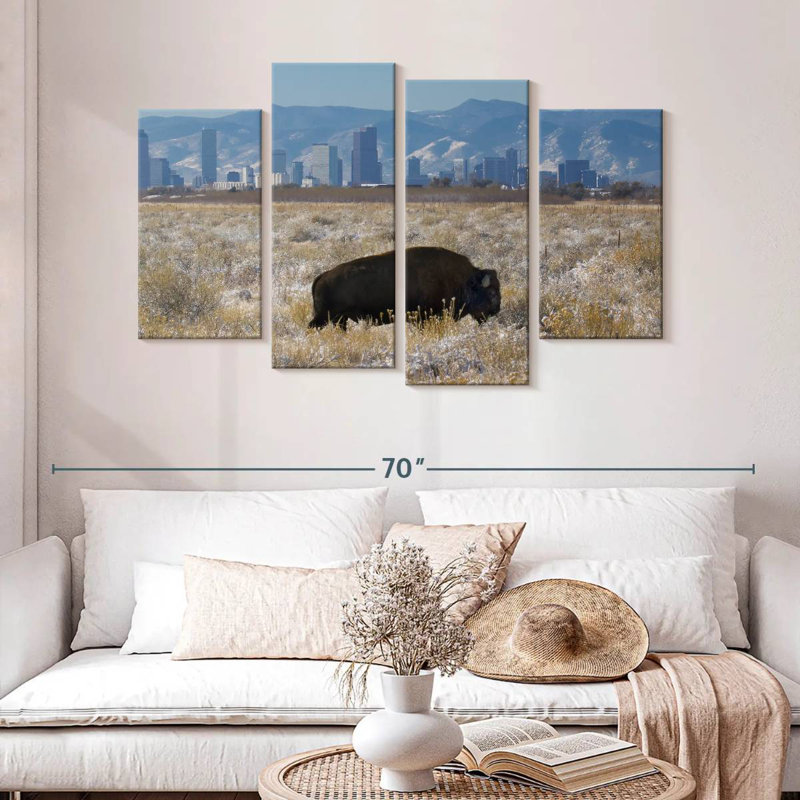 Brampt Denver Bison, 32" H x 52" W