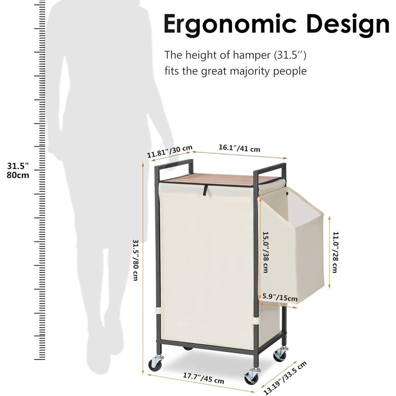 Metal Frame Laundry Cart