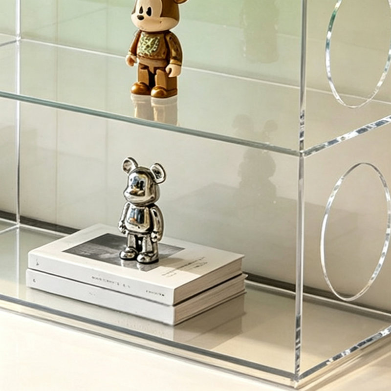 Console de rangement moderne en acrylique, H 27,56 po x l 47,24 po x P 9,84 po