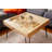 Sharnetta Rustic Word Game Table with Removable Glass Top