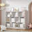 Ebern Designs White Cube Bookshelf, Wood Bookcase With 3 Tier Open Shelves, 10-cube Minimalist Storage Shelf For Living Room, 43.3" W X 35.4" H-1674634517