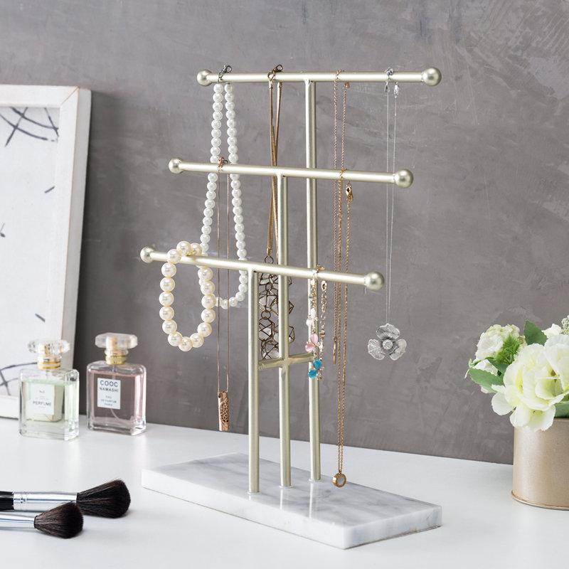 3 T-Bar Metal Display Jewellery Stand