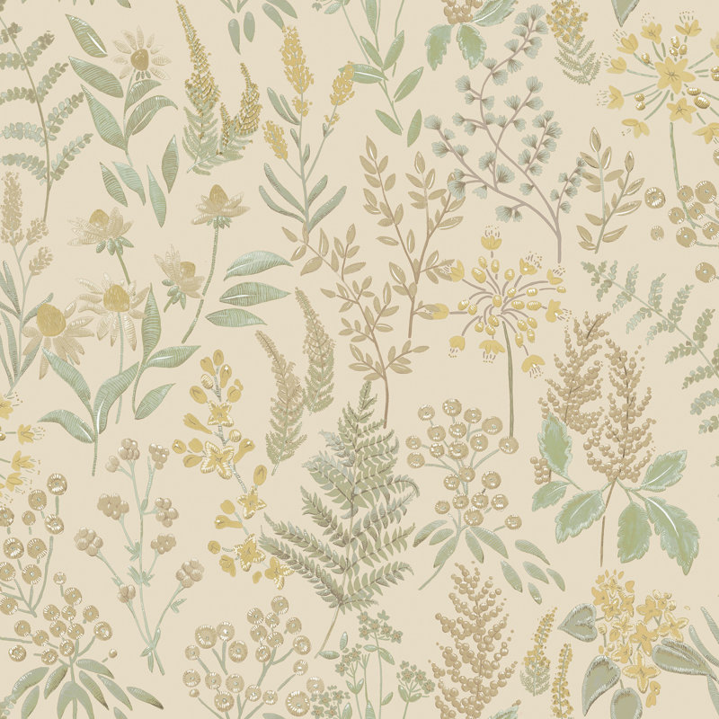 Rouleau de fleurs Landric, Beige
