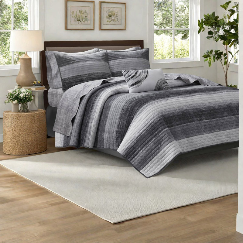 Ensemble de literie en coton 8 pièces de qualité supérieure de style noir moderne pour la maison