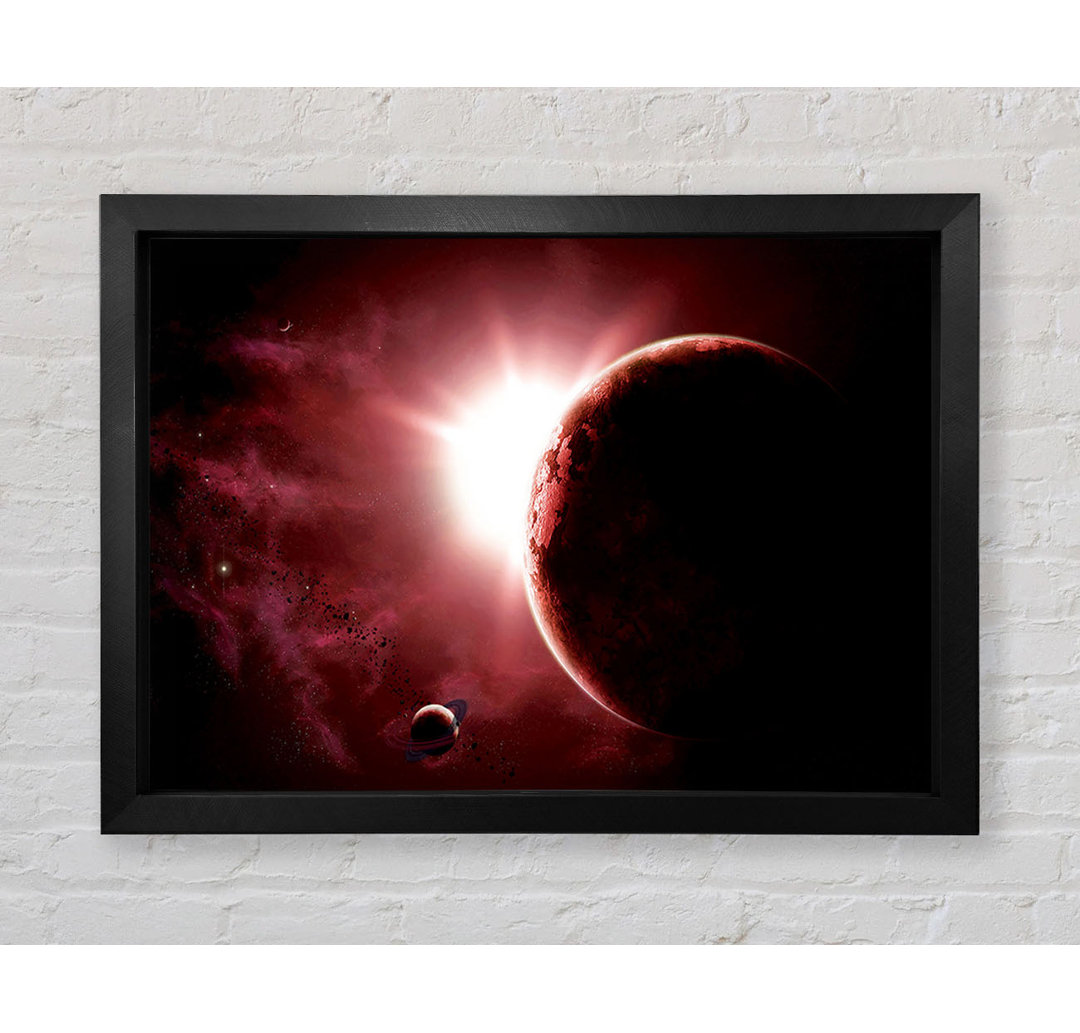 Gerahmtes Wandbild Eclipse Of The Red Planet