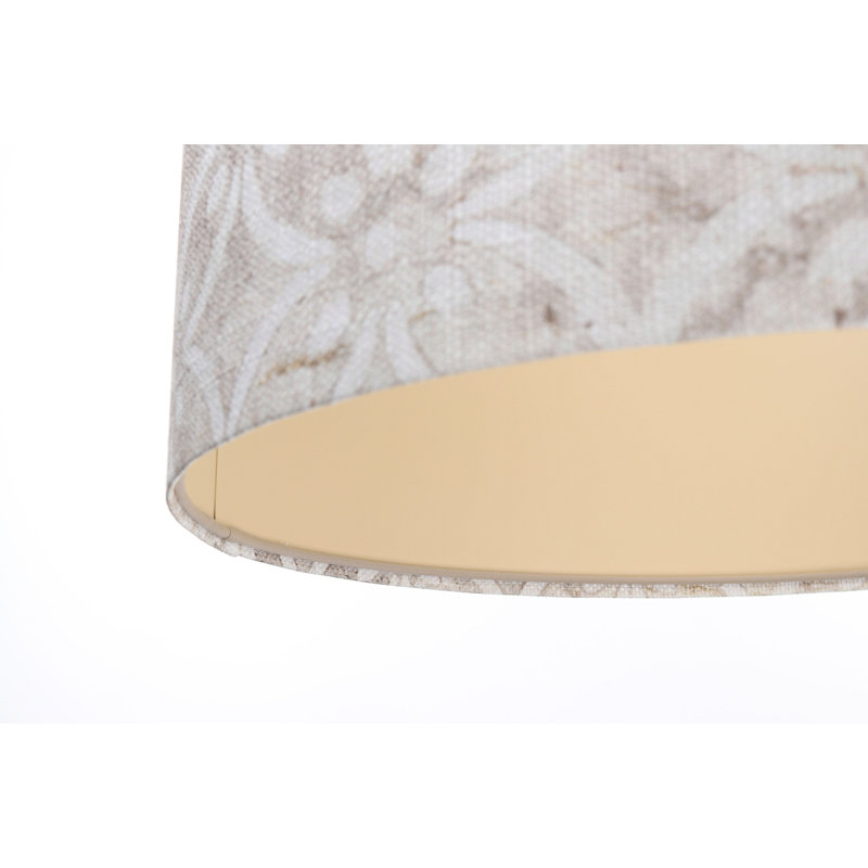 1 - Light Cream Drum Pendant, 112cm H x 50cm W x 50cm D
