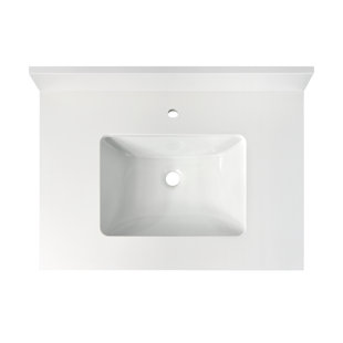Plateau de meuble-lavabo simple 31 po avec lavabo